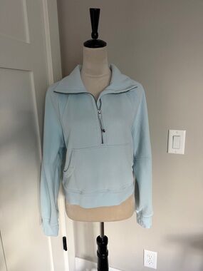 Light Blue Quarter-Zip Pullover Sweatshirt size S